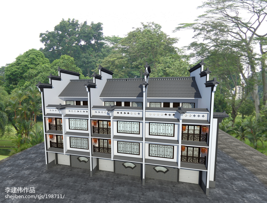 一套中式徽派建筑_2393621 &ndash; 設(shè)計本裝修效果圖